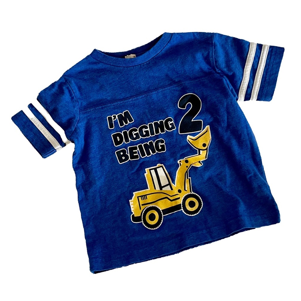 Blue Construction 2 year old T-Shirt